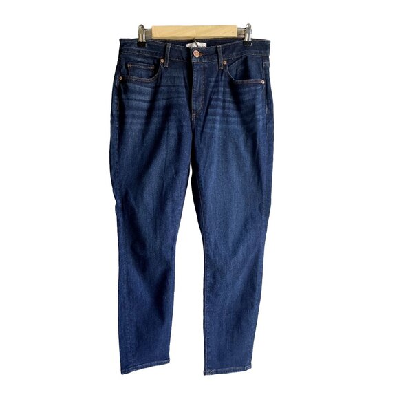 New! LOFT Size 29/8 Curvy Skinny Cropped Jeans Dark Wash Blue Denim Stretch - Picture 1 of 5